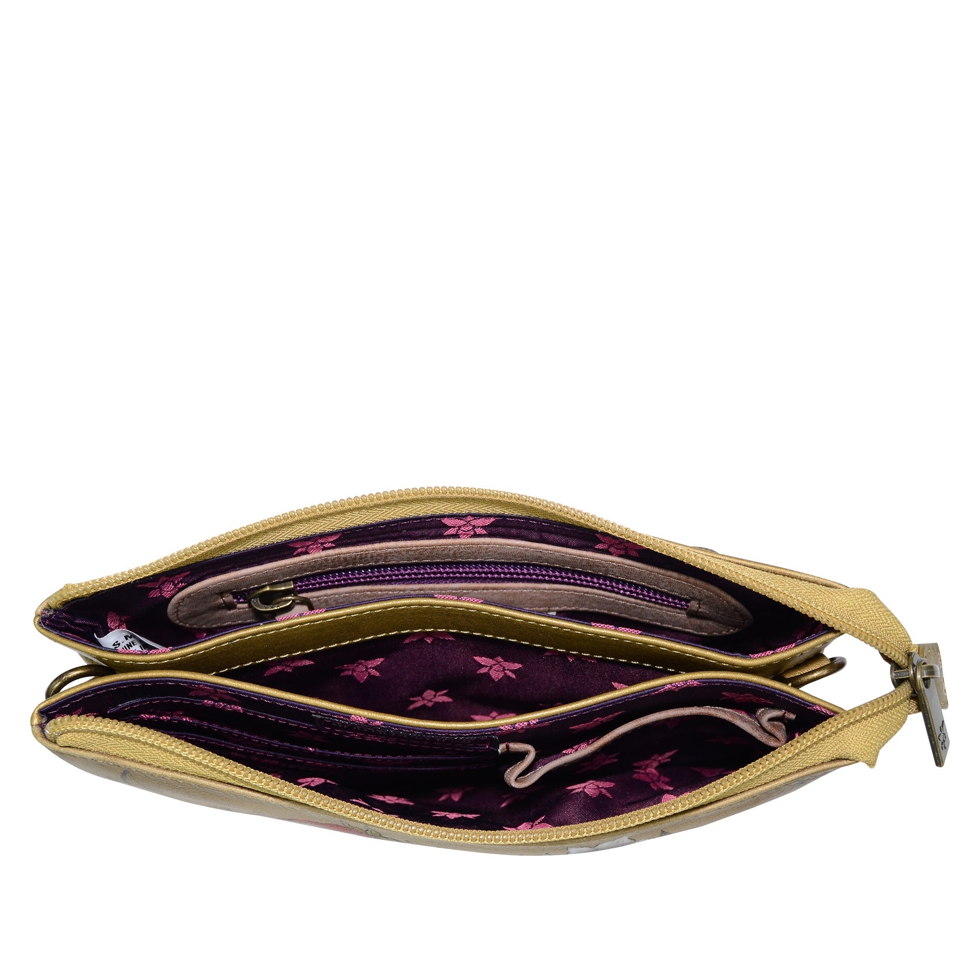 Organizer Crossbody With RFID Protection - 637| Anuschka Leather India