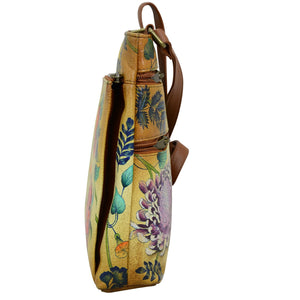 Crossbody With Front Zip Organizer - 651| Anuschka Leather India