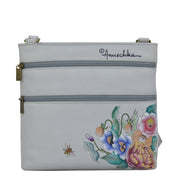 Crossbody With Front Zip Organizer - 651| Anuschka Leather India