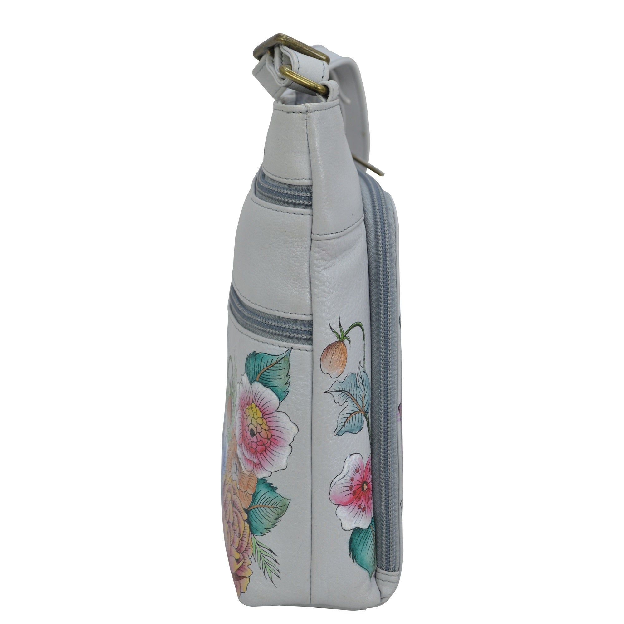 Crossbody With Front Zip Organizer - 651| Anuschka Leather India