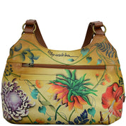 Triple Compartment Large Satchel - 652| Anuschka Leather India