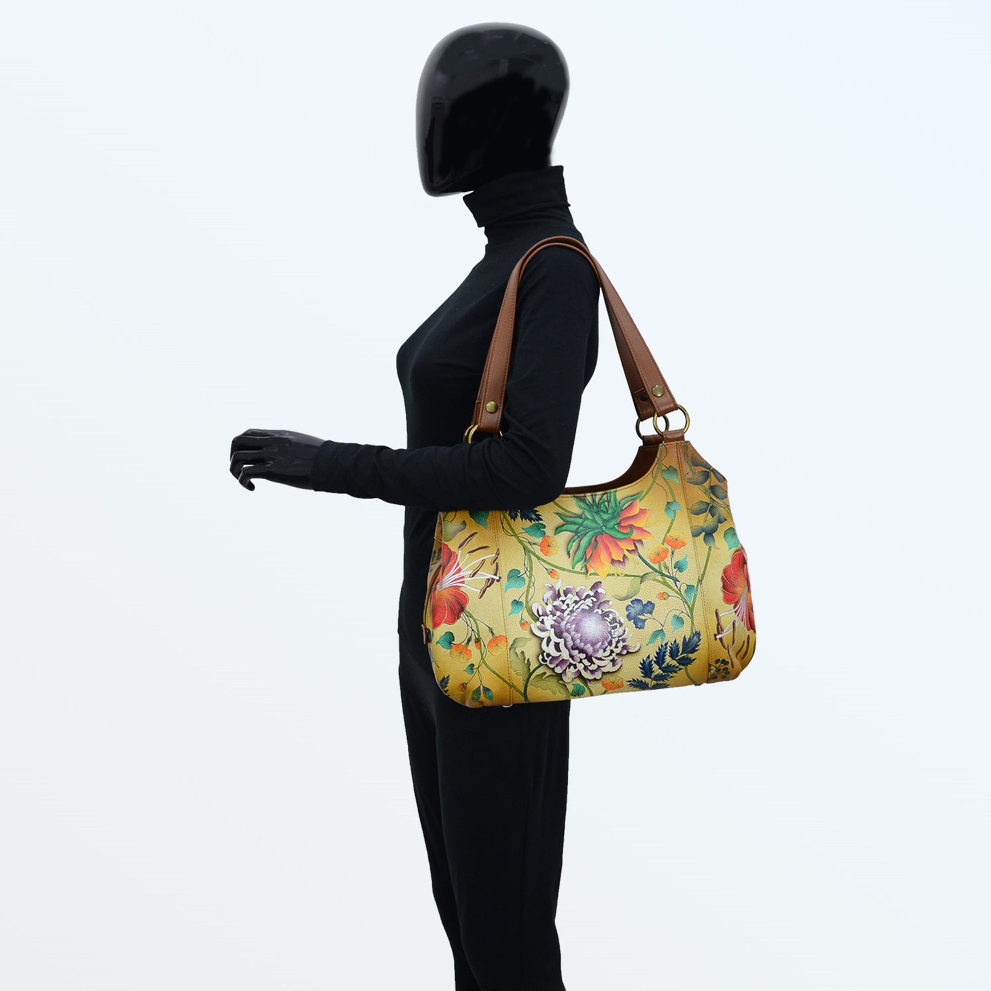 Triple Compartment Large Satchel - 652| Anuschka Leather India