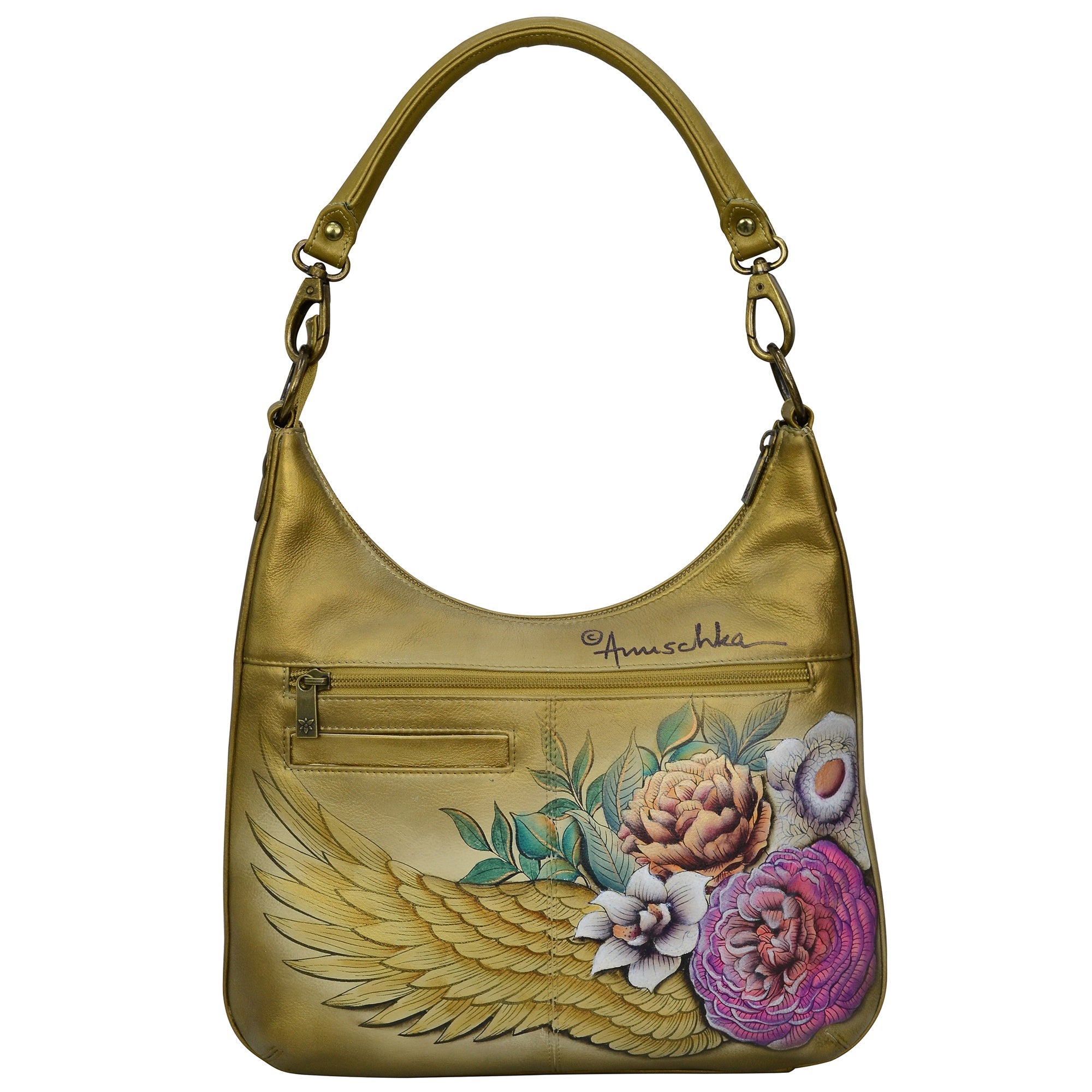 Convertible Slim Hobo With Crossbody Strap - 662| Anuschka Leather India
