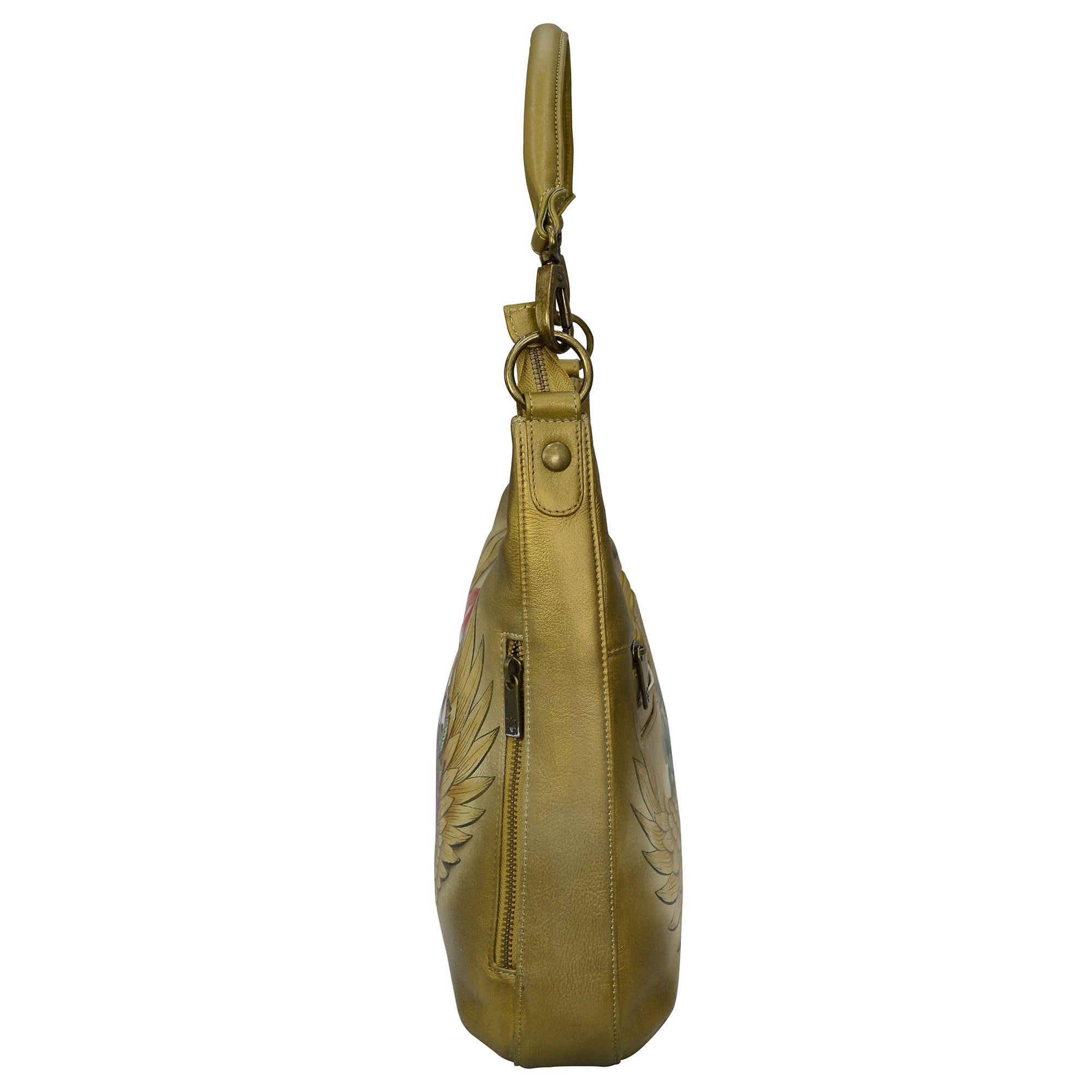 Convertible Slim Hobo With Crossbody Strap - 662| Anuschka Leather India