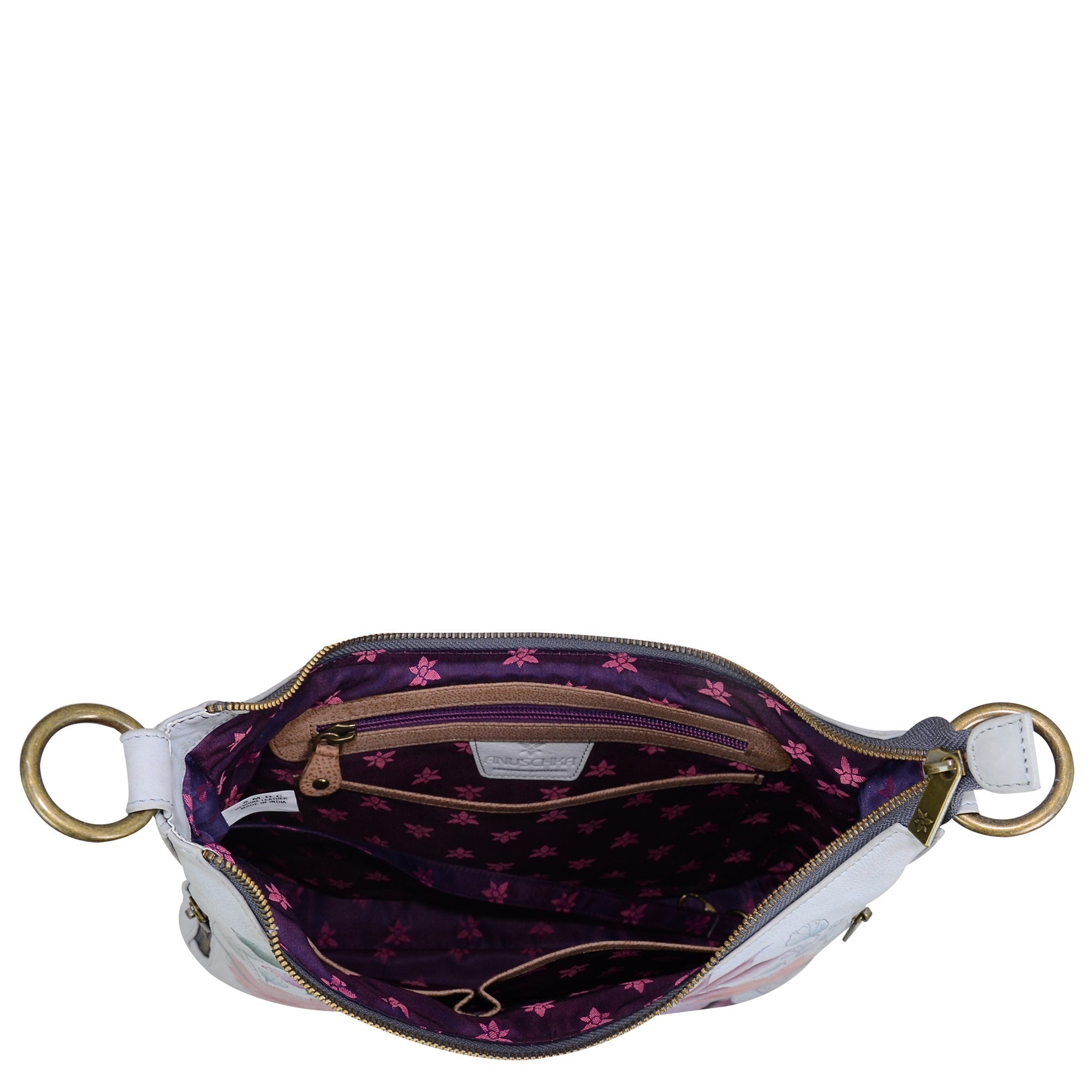Convertible Slim Hobo With Crossbody Strap - 662| Anuschka Leather India