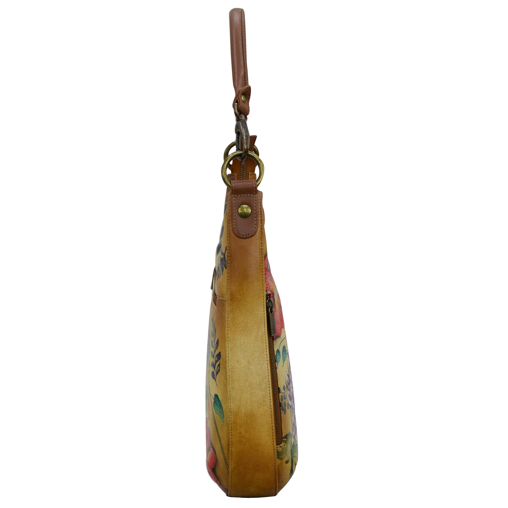 Convertible Slim Hobo With Crossbody Strap - 662| Anuschka Leather India
