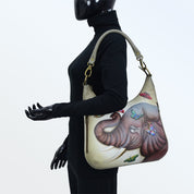 Convertible Slim Hobo With Crossbody Strap - 662| Anuschka Leather India