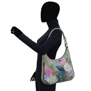 Convertible Slim Hobo With Crossbody Strap - 662| Anuschka Leather India