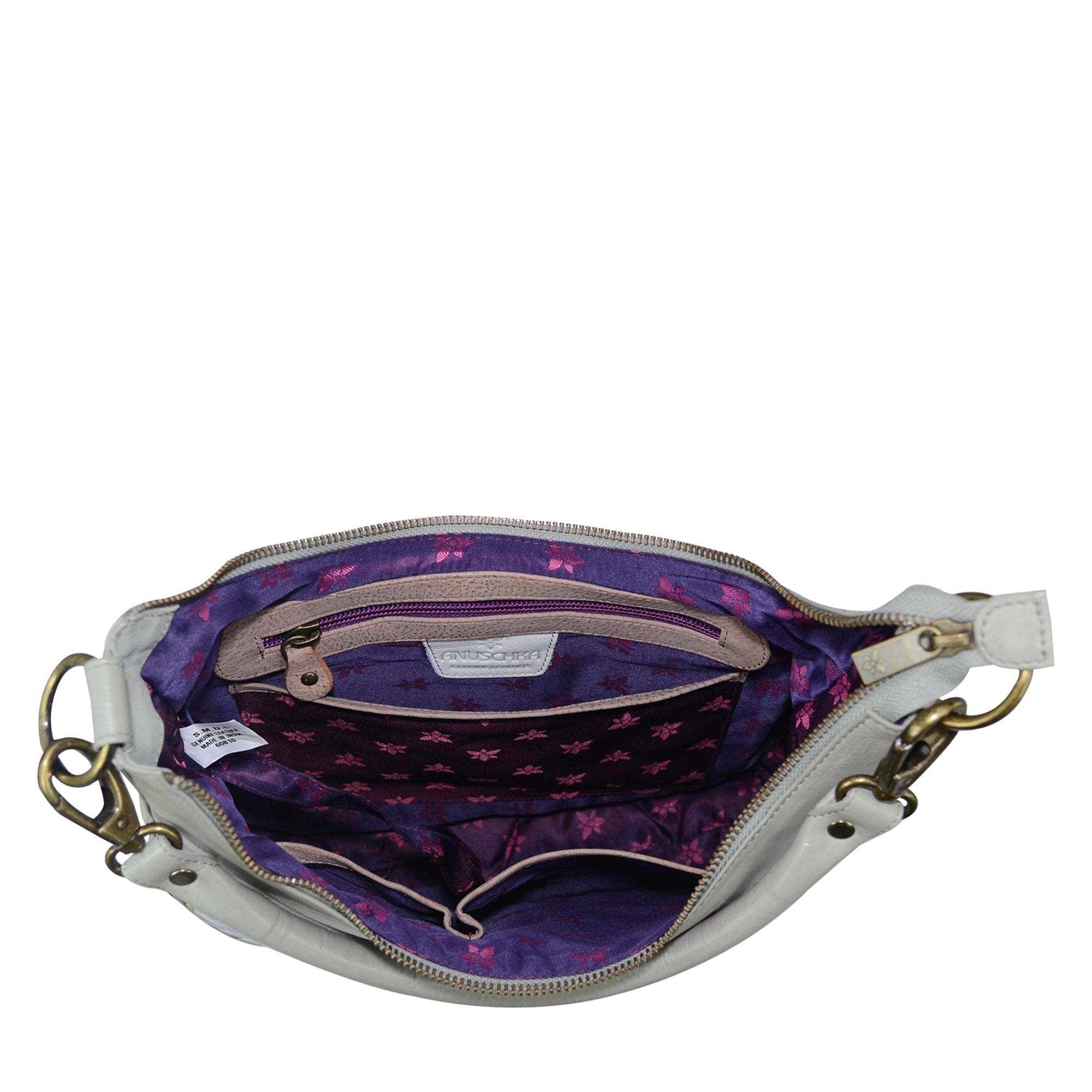 Convertible Slim Hobo With Crossbody Strap - 662| Anuschka Leather India