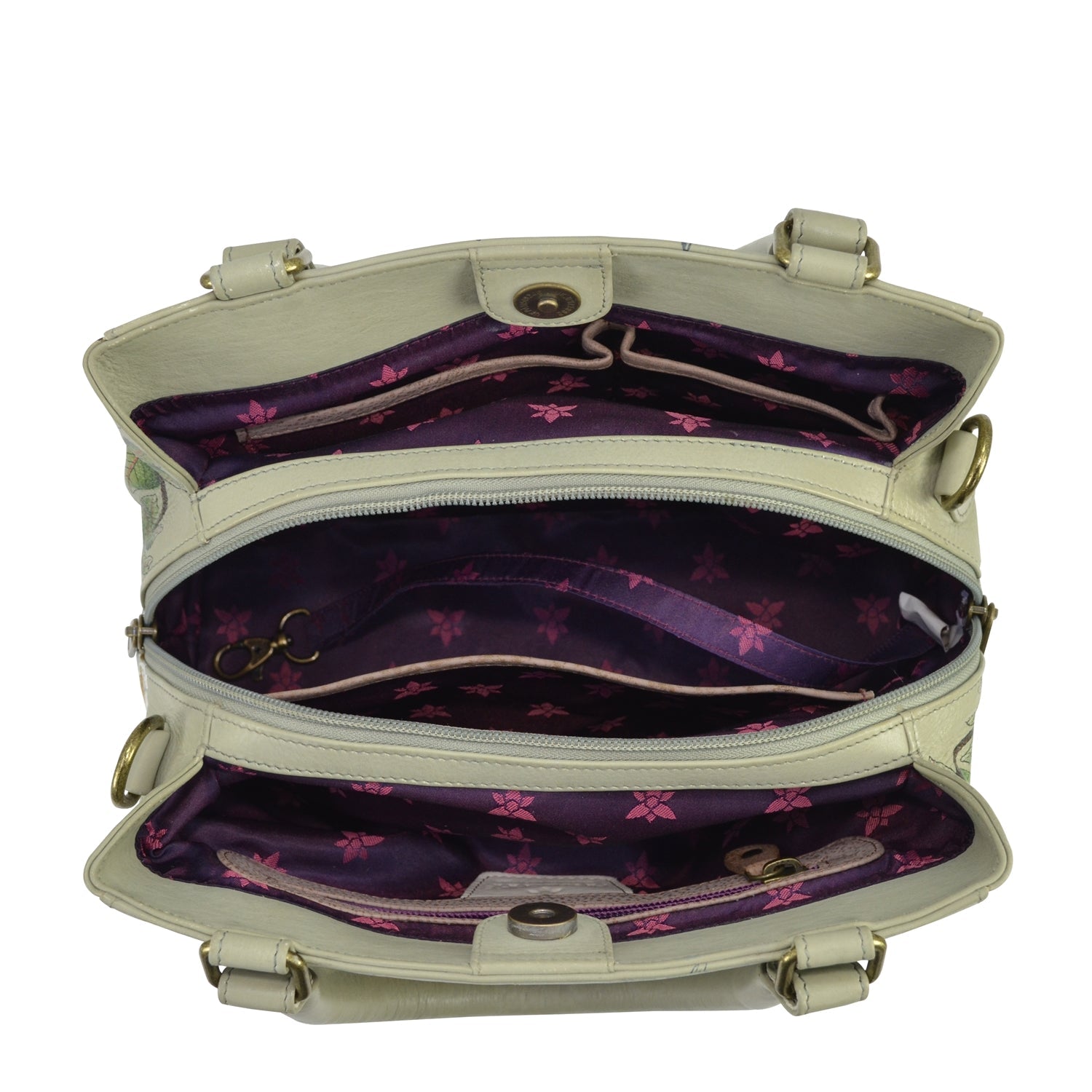 Multi Compartment Satchel - 690| Anuschka Leather India