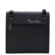 Hummingbird Black Flap Messenger Crossbody - 692