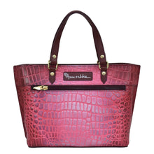 Load image into Gallery viewer, Croco Embossed Berry Medium Tote - 693
