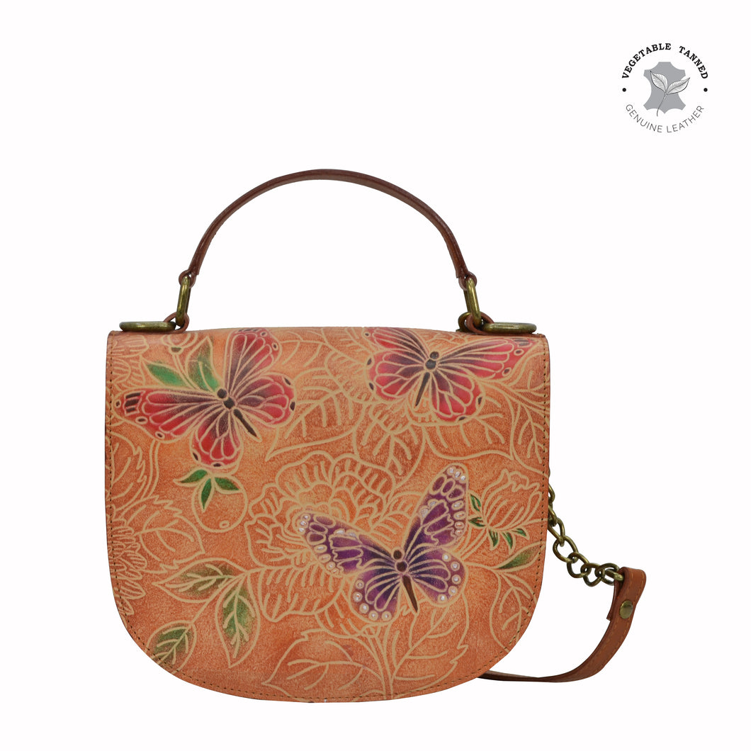 Tooled Butterfly Multi Flap Crossbody - 694