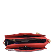 Triple Compartment Crossbody - 696 by Anuschka is open against a white background.