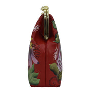 Anuschka Medium Frame Crossbody - 700 with floral design, gold-tone clasp, and a structured style.