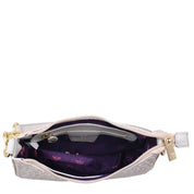 Open Anuschka Small Convertible Hobo - 701 displaying interior and contents.