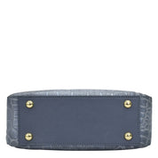 Anuschka Twin Top Messenger - 704 with gold-tone accents on the bottom and RFID protected.