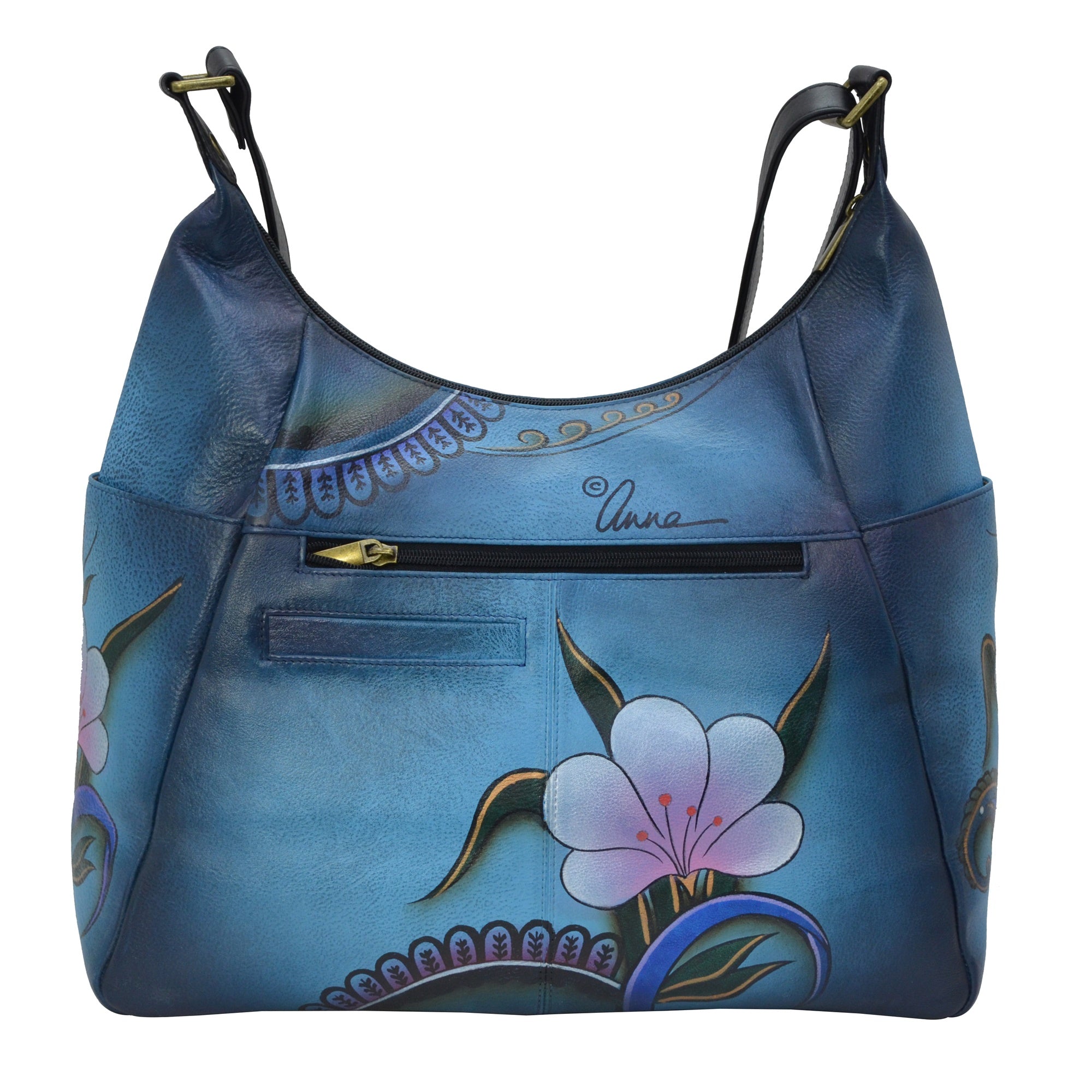 Large Multi Pocket Hobo - 8060| Anuschka Leather India