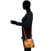 Small Multi Compartment Zip-Around Organizer - 8109| Anuschka Leather India