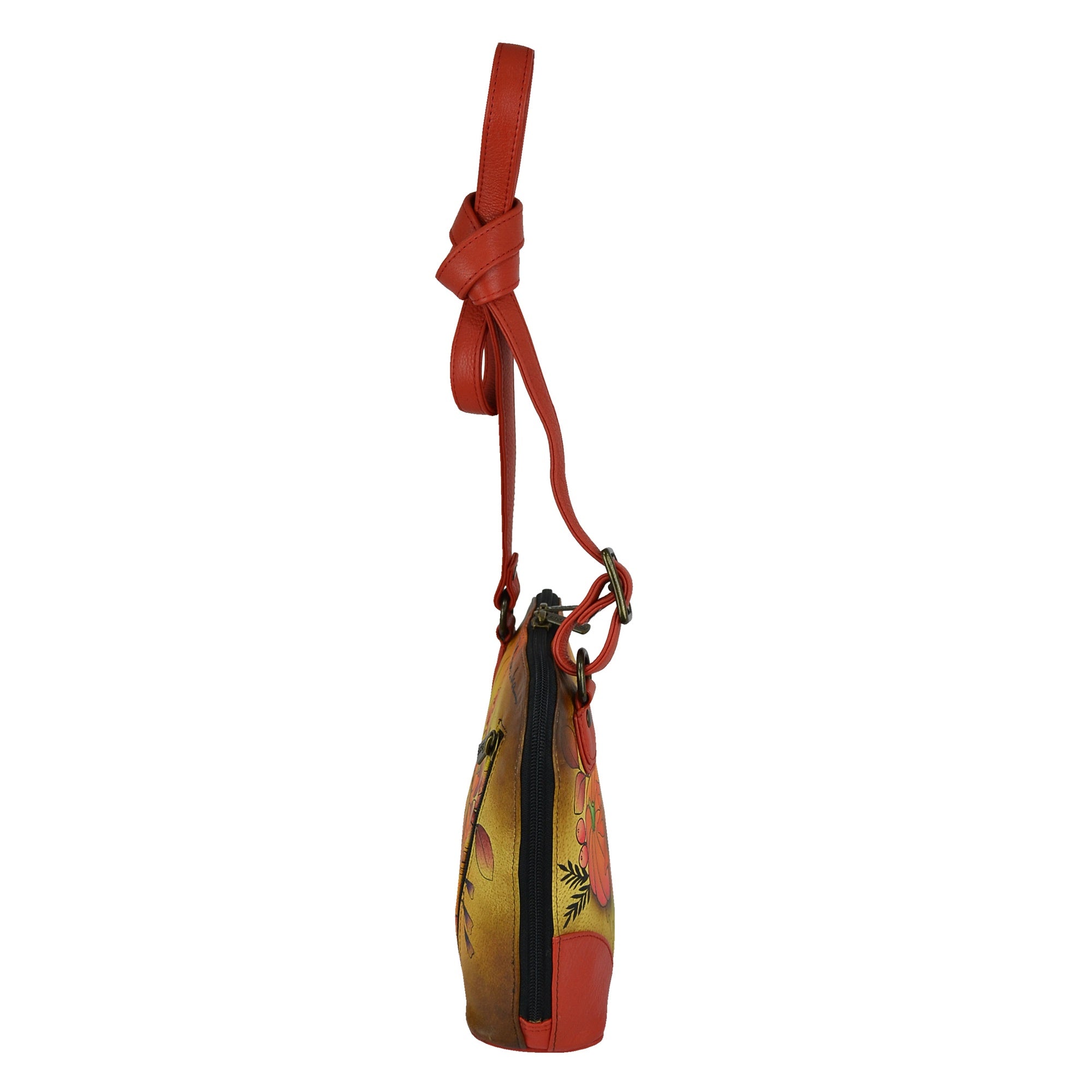 Small Multi Compartment Zip-Around Organizer - 8109| Anuschka Leather India
