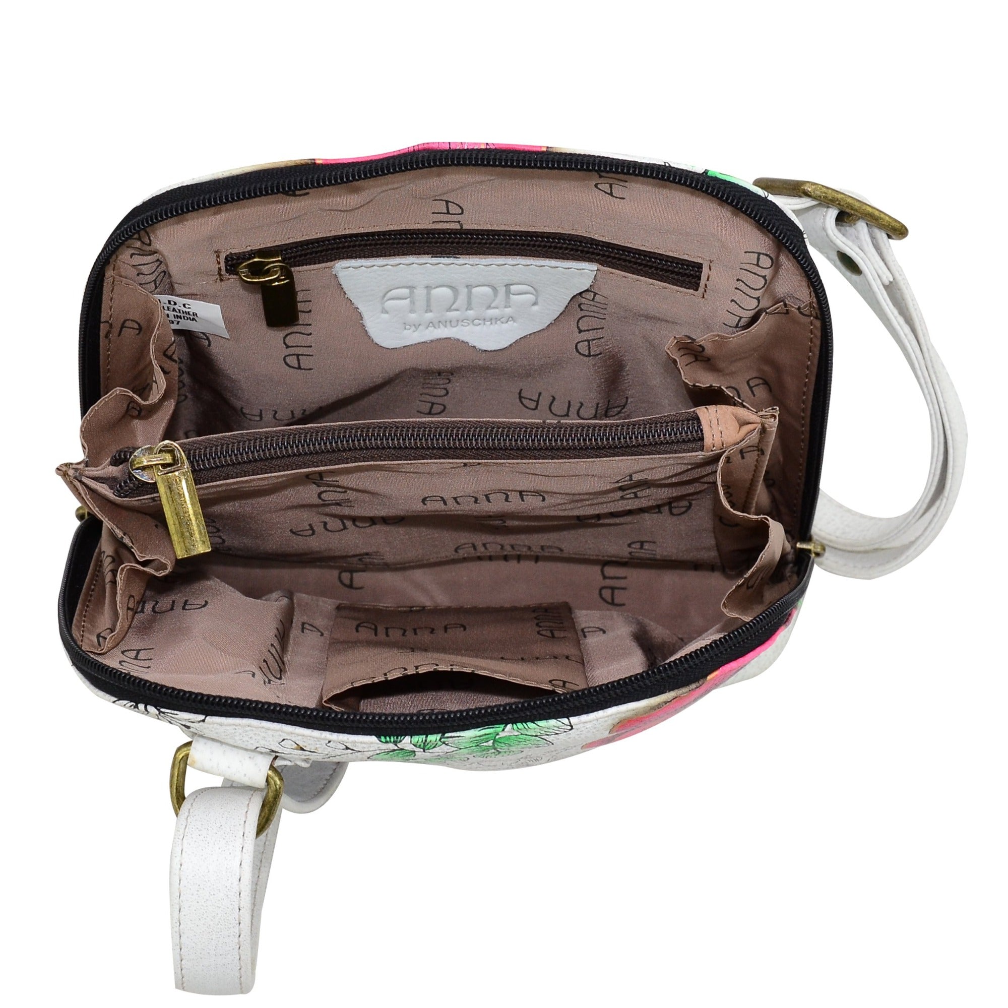 Small Multi Compartment Zip-Around Organizer - 8109| Anuschka Leather India