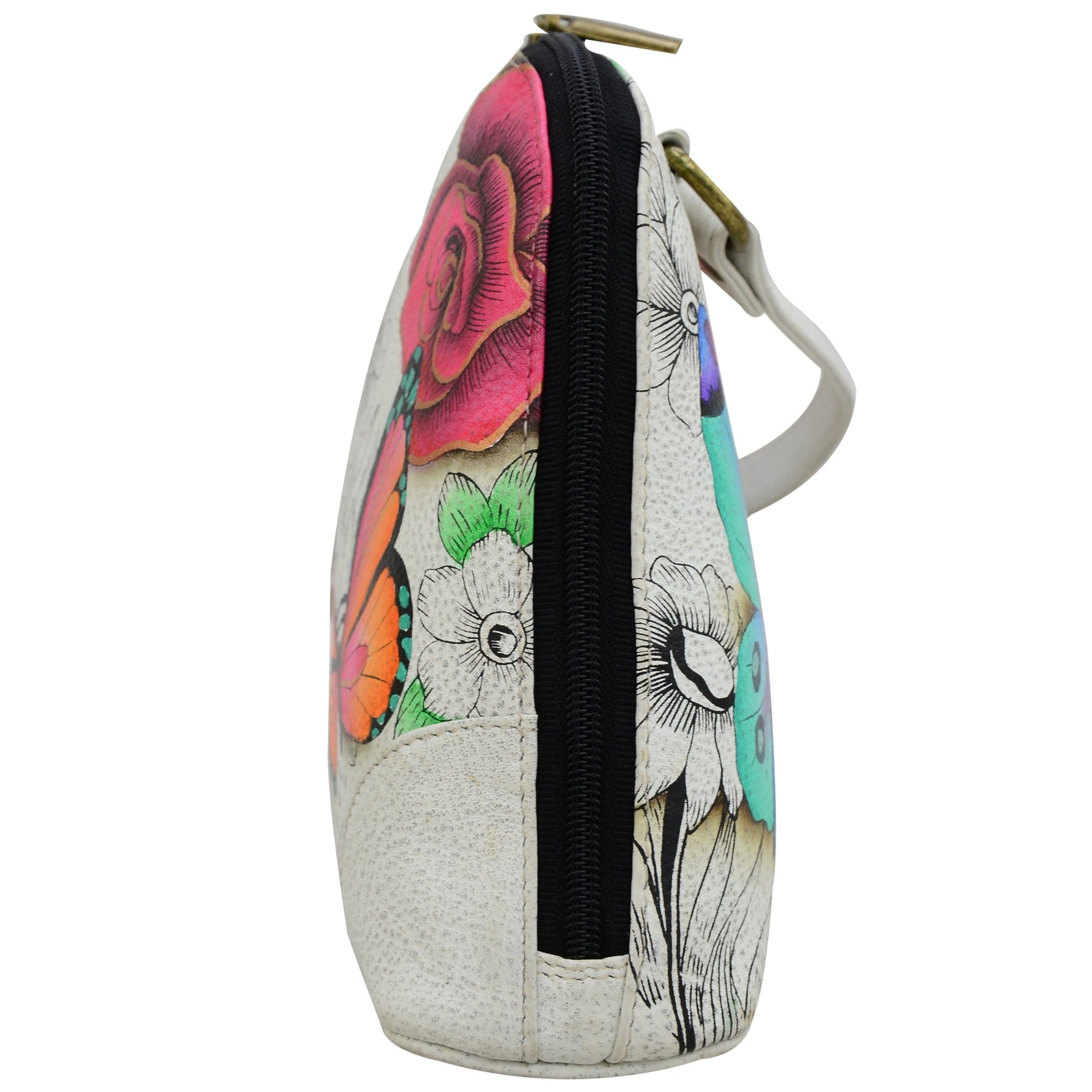 Small Multi Compartment Zip-Around Organizer - 8109| Anuschka Leather India
