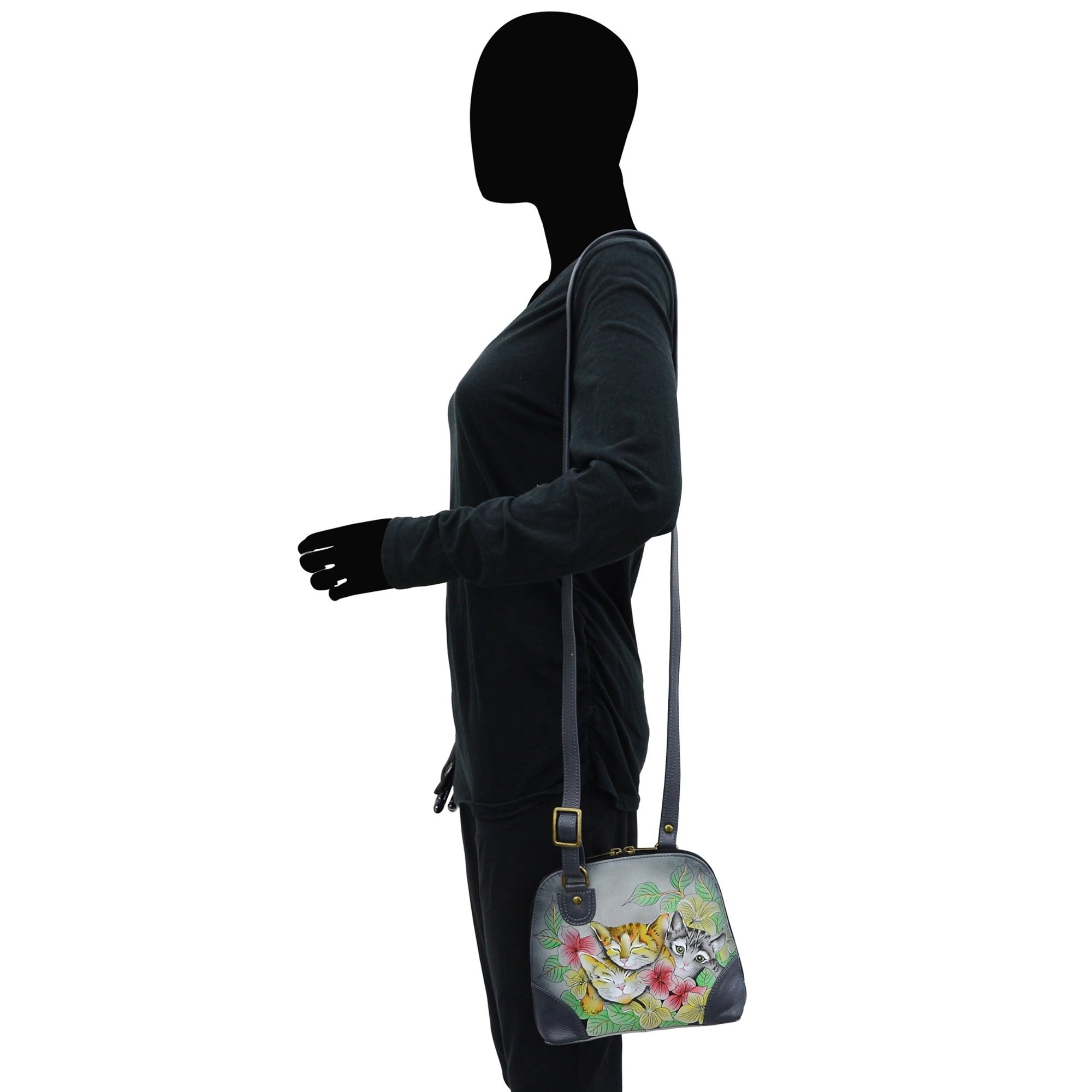 Small Multi Compartment Zip-Around Organizer - 8109| Anuschka Leather India