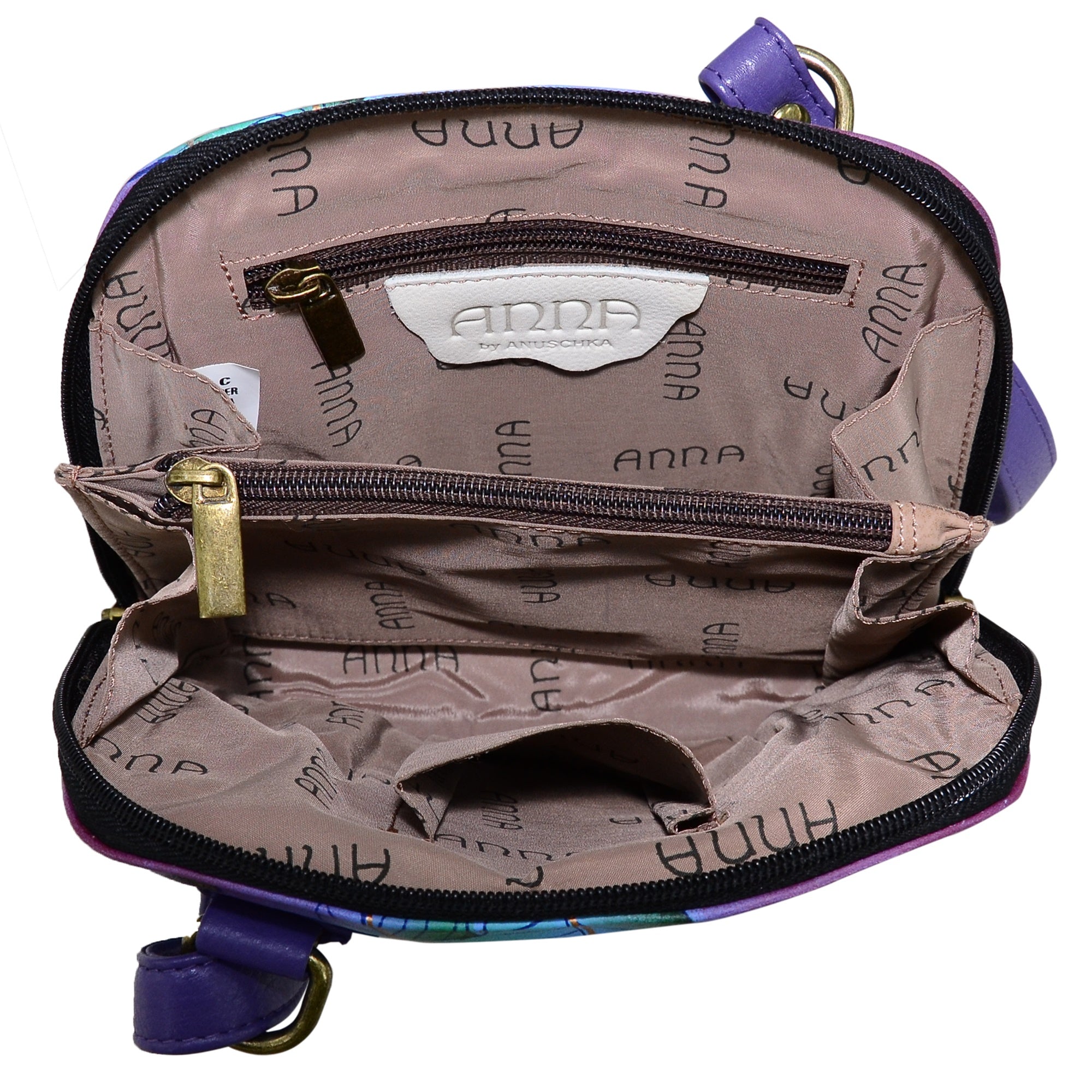 Small Multi Compartment Zip-Around Organizer - 8109| Anuschka Leather India