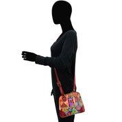 Small Multi Compartment Zip-Around Organizer - 8109| Anuschka Leather India