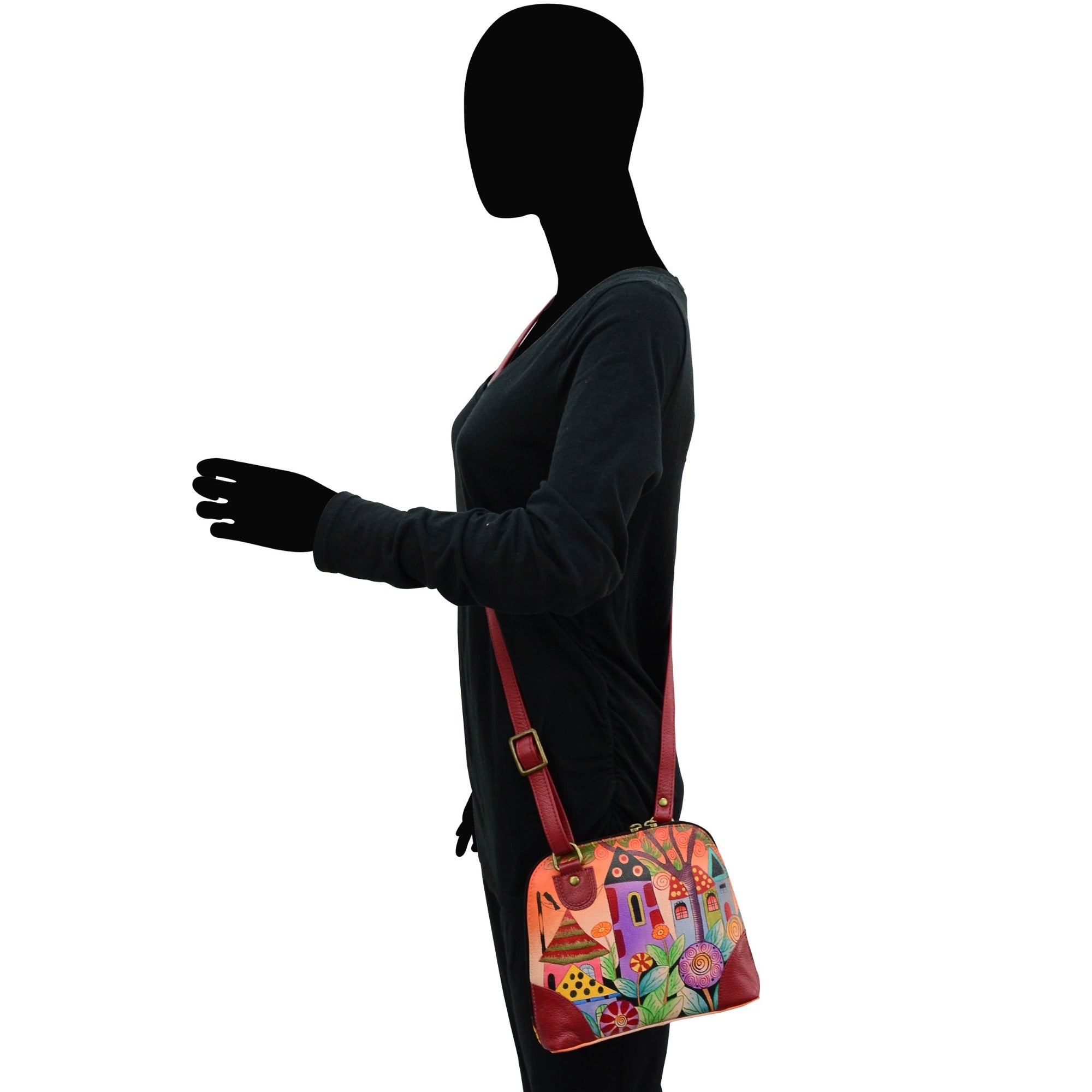 Small Multi Compartment Zip-Around Organizer - 8109| Anuschka Leather India