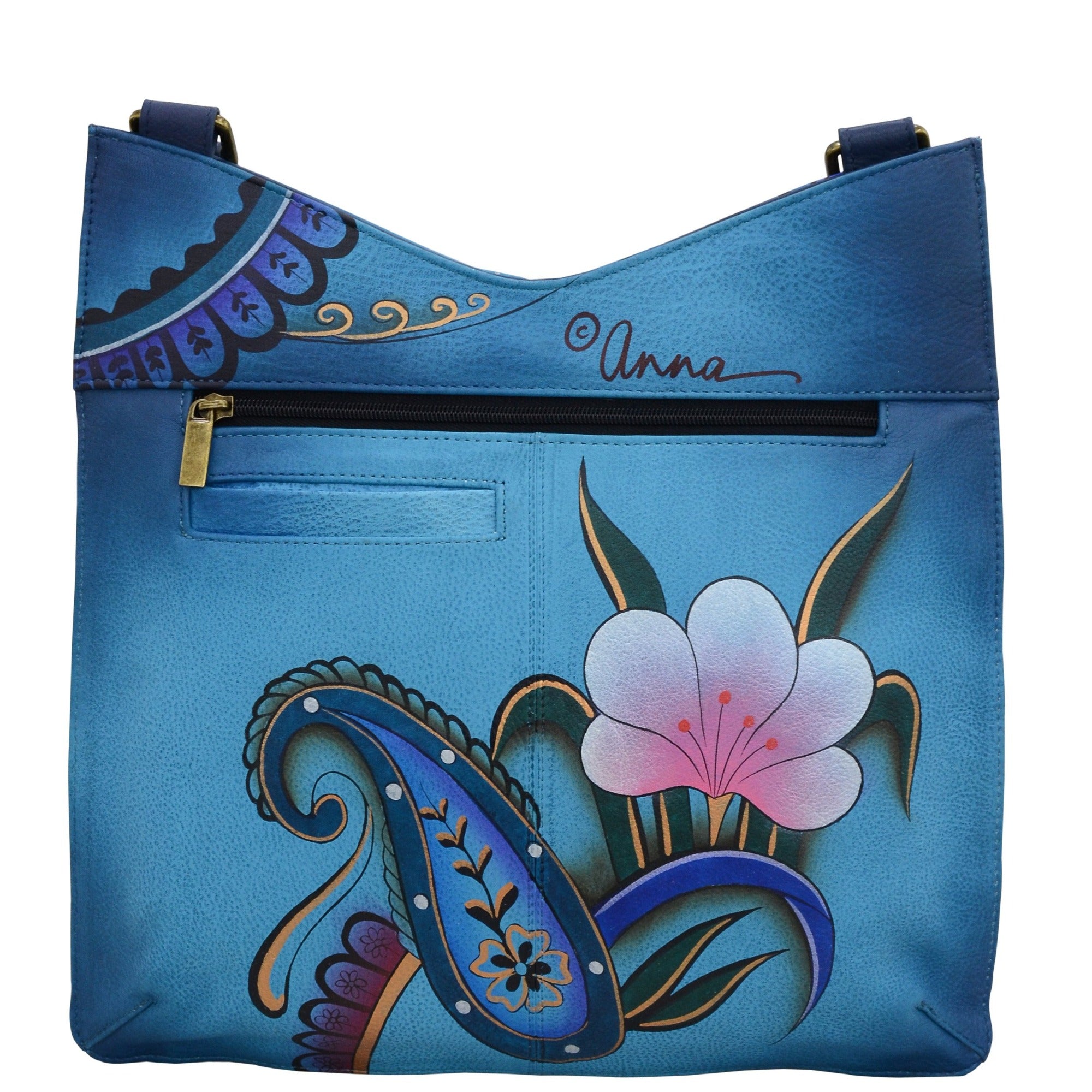 V Top Large Crossbody - 8312| Anuschka Leather India