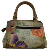 Small Multi compartment Satchel - 8325| Anuschka Leather India