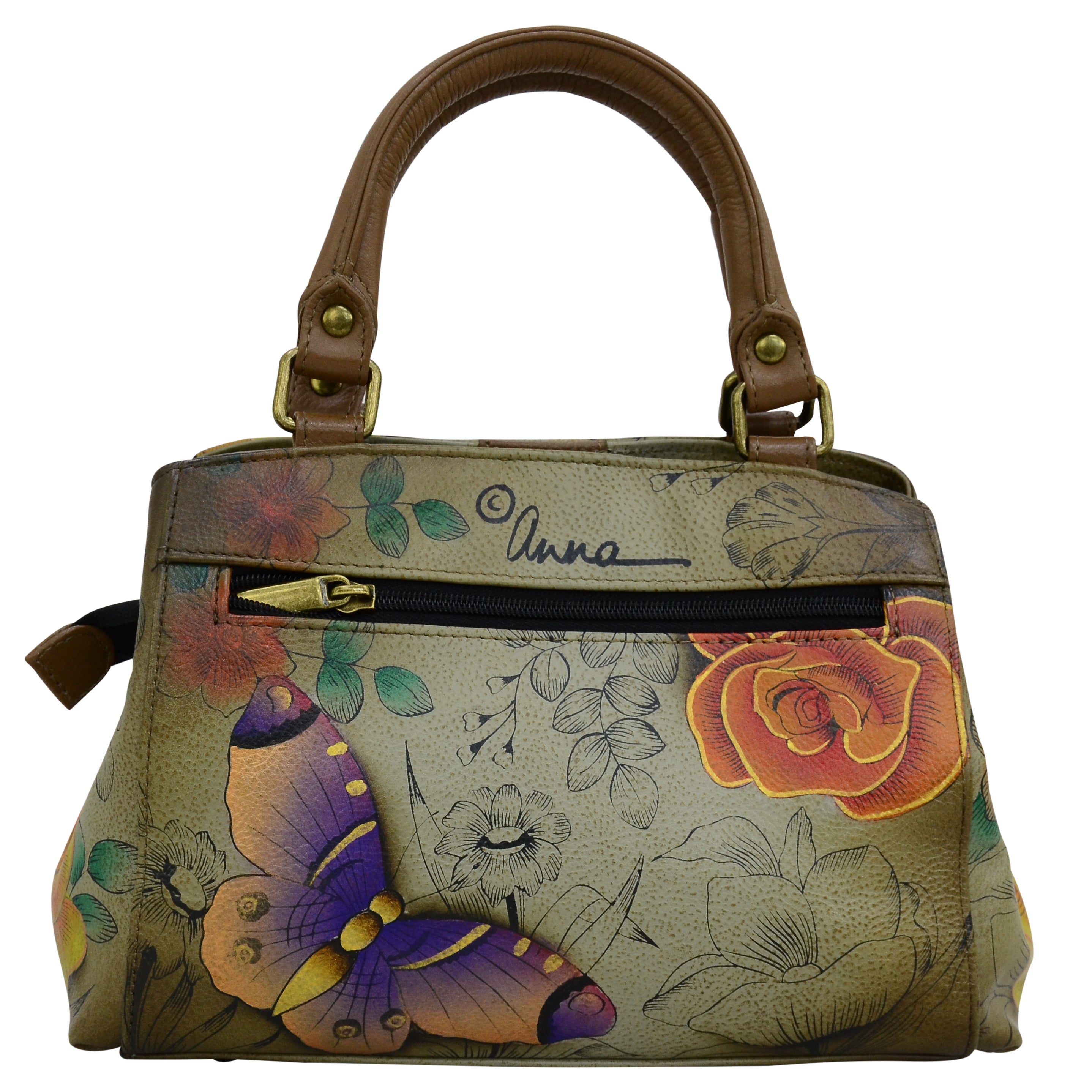 Small Multi compartment Satchel - 8325| Anuschka Leather India