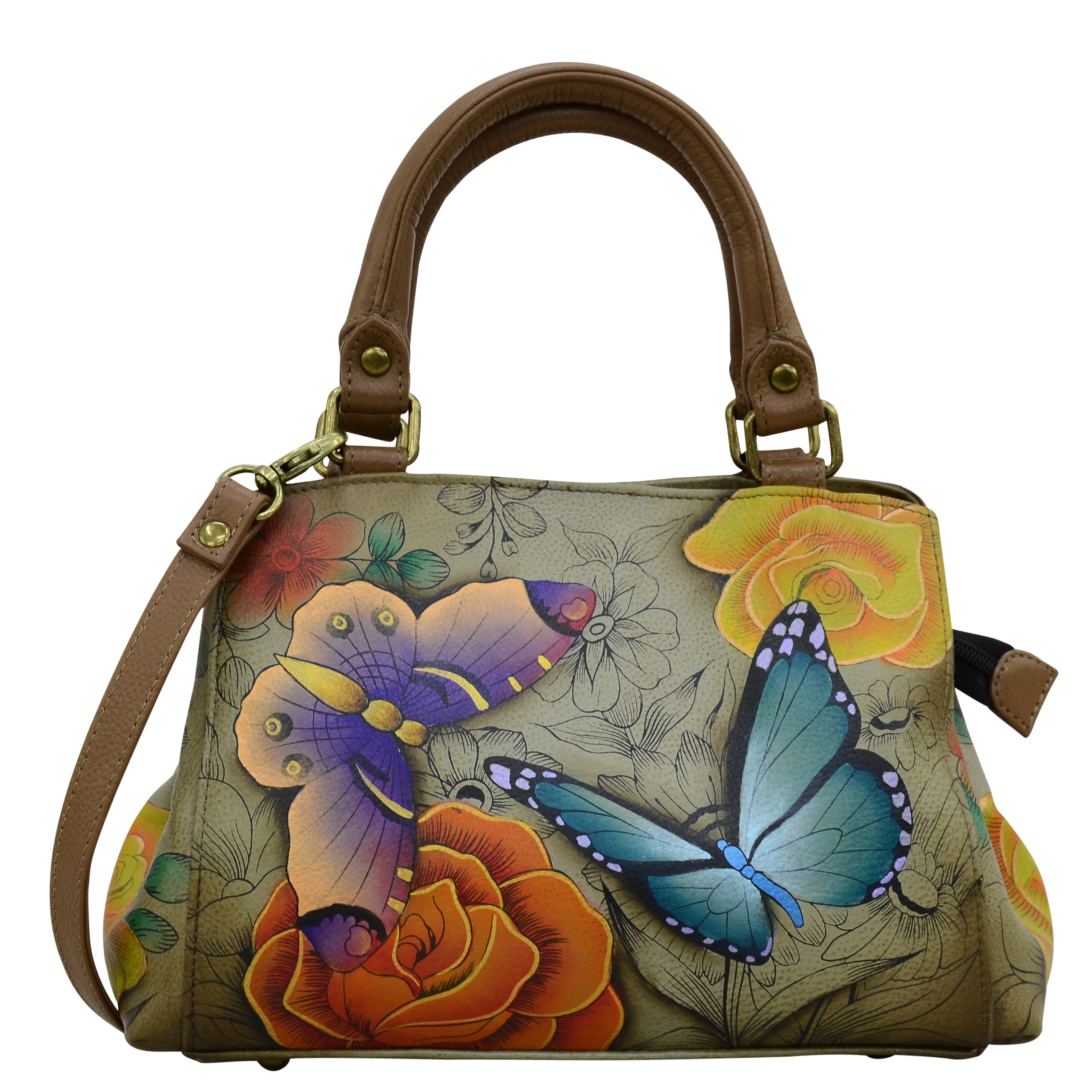 Small Multi compartment Satchel - 8325| Anuschka Leather India