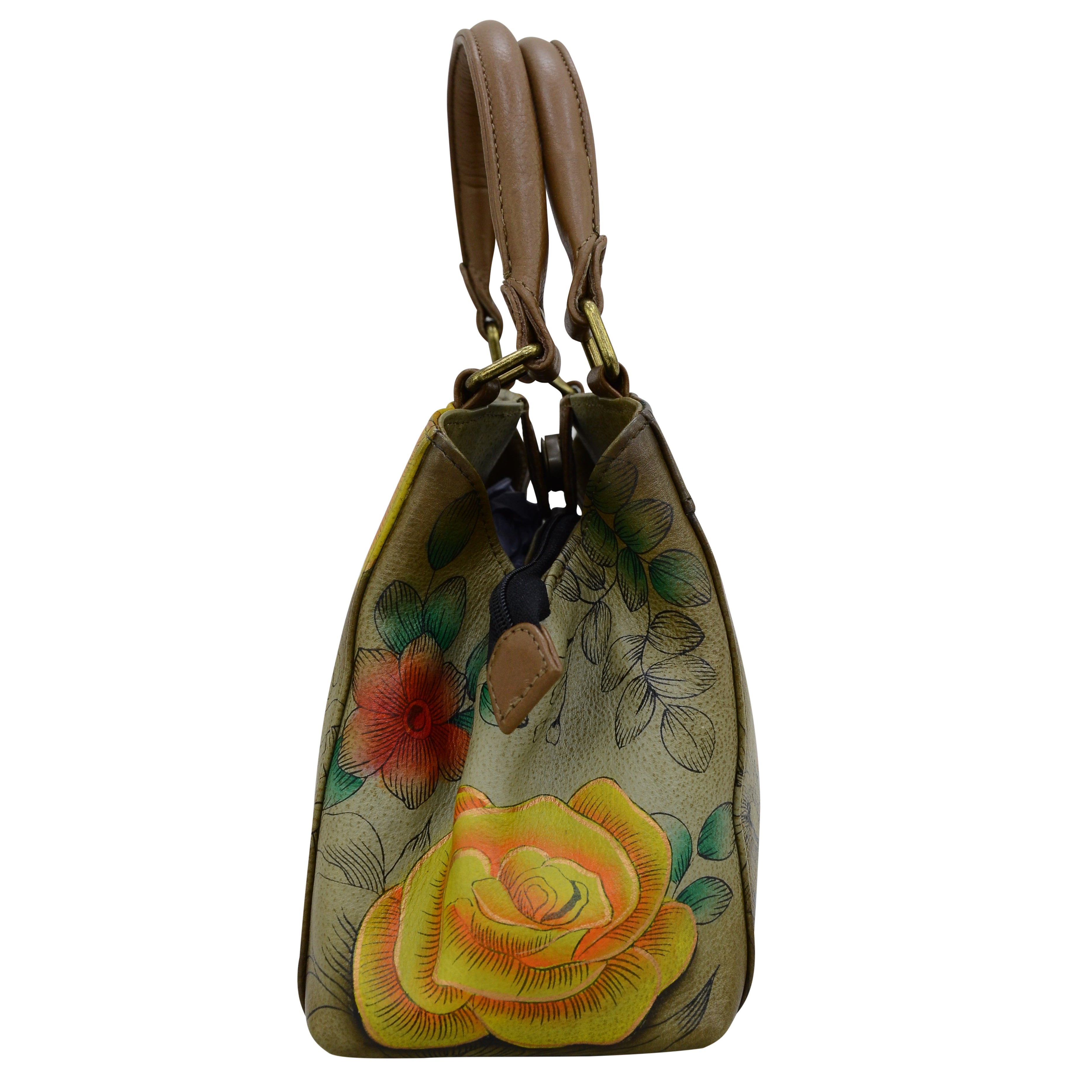 Small Multi compartment Satchel - 8325| Anuschka Leather India