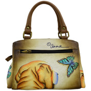 Small Multi compartment Satchel - 8325| Anuschka Leather India