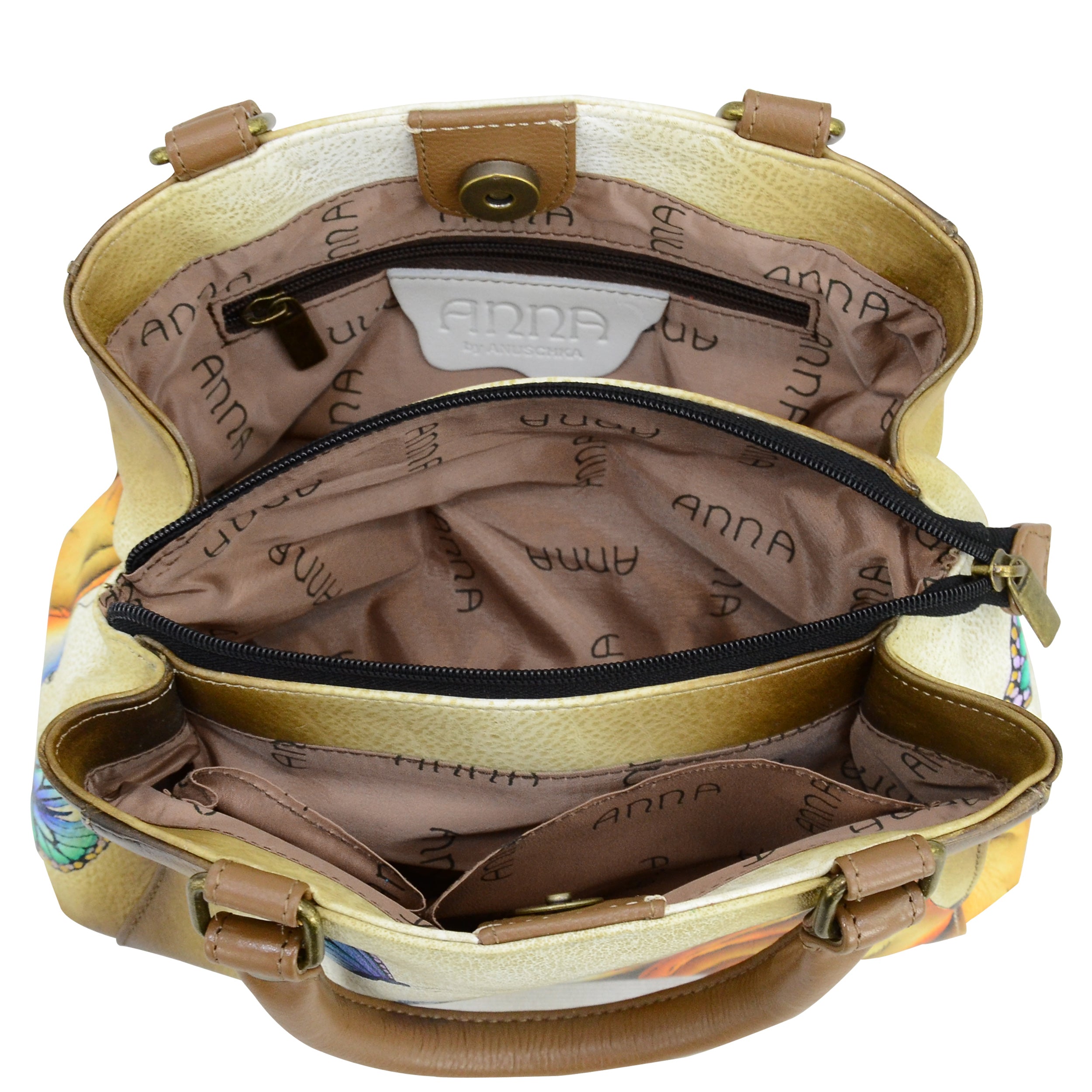 Small Multi compartment Satchel - 8325| Anuschka Leather India