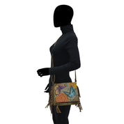 Fringed Flap Crossbody - 8335| Anuschka Leather India