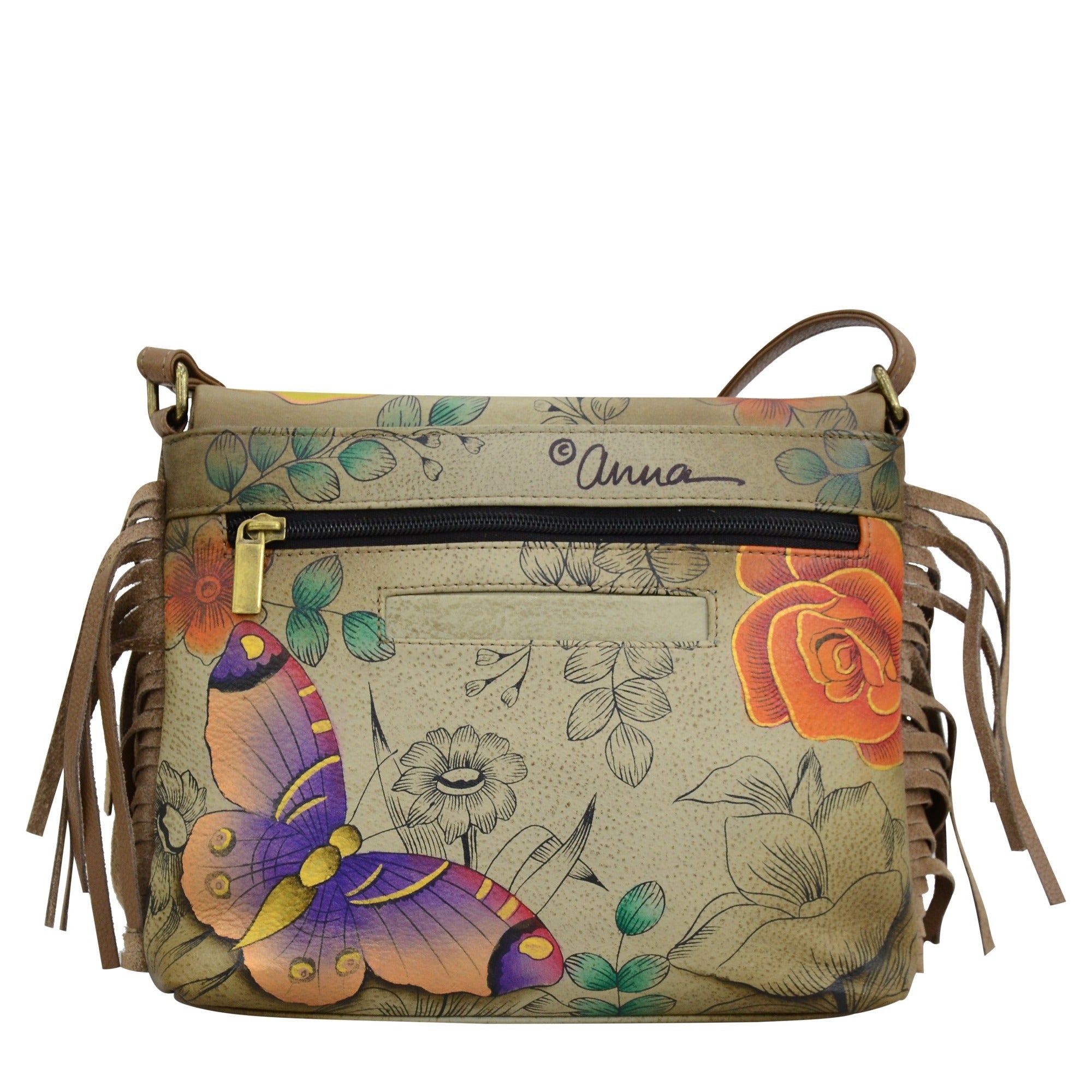 Fringed Flap Crossbody - 8335| Anuschka Leather India