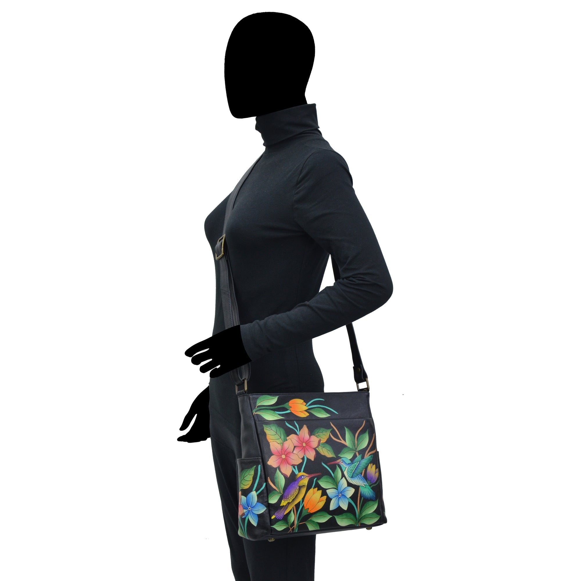Crossbody with Side Pockets - 8356| Anuschka Leather India