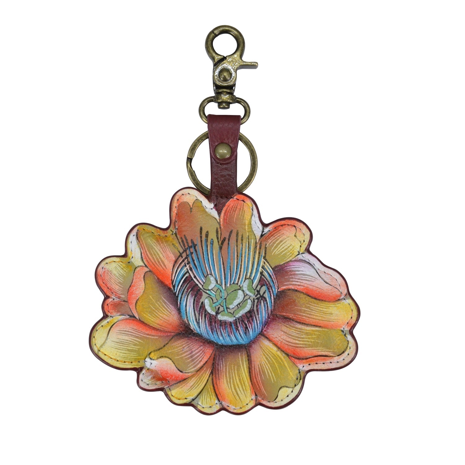 Painted Leather Bag Charm - K0033| Anuschka Leather India