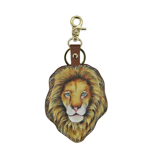 Anuschka Leather Bag Charm with African Adventure painting